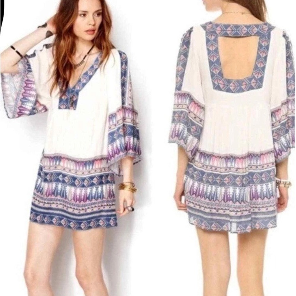 Free People Women's Terra Nova Boho Mini‎ Dress Size Small